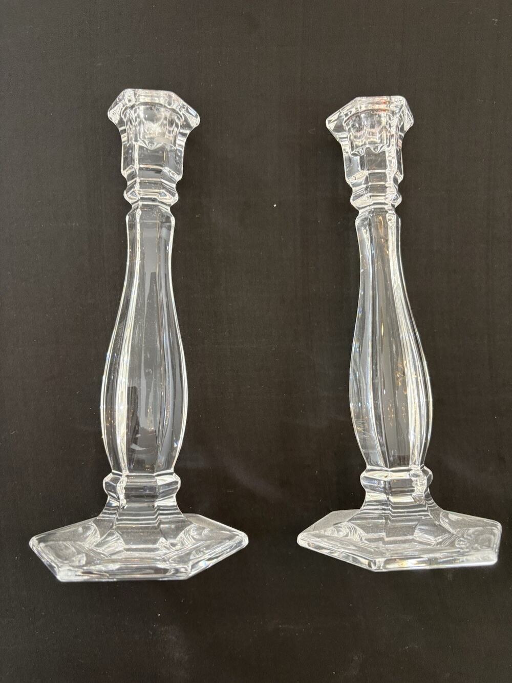 Tiffany & Co Crystal Candlesticks Pair Germany Joseph Riedel